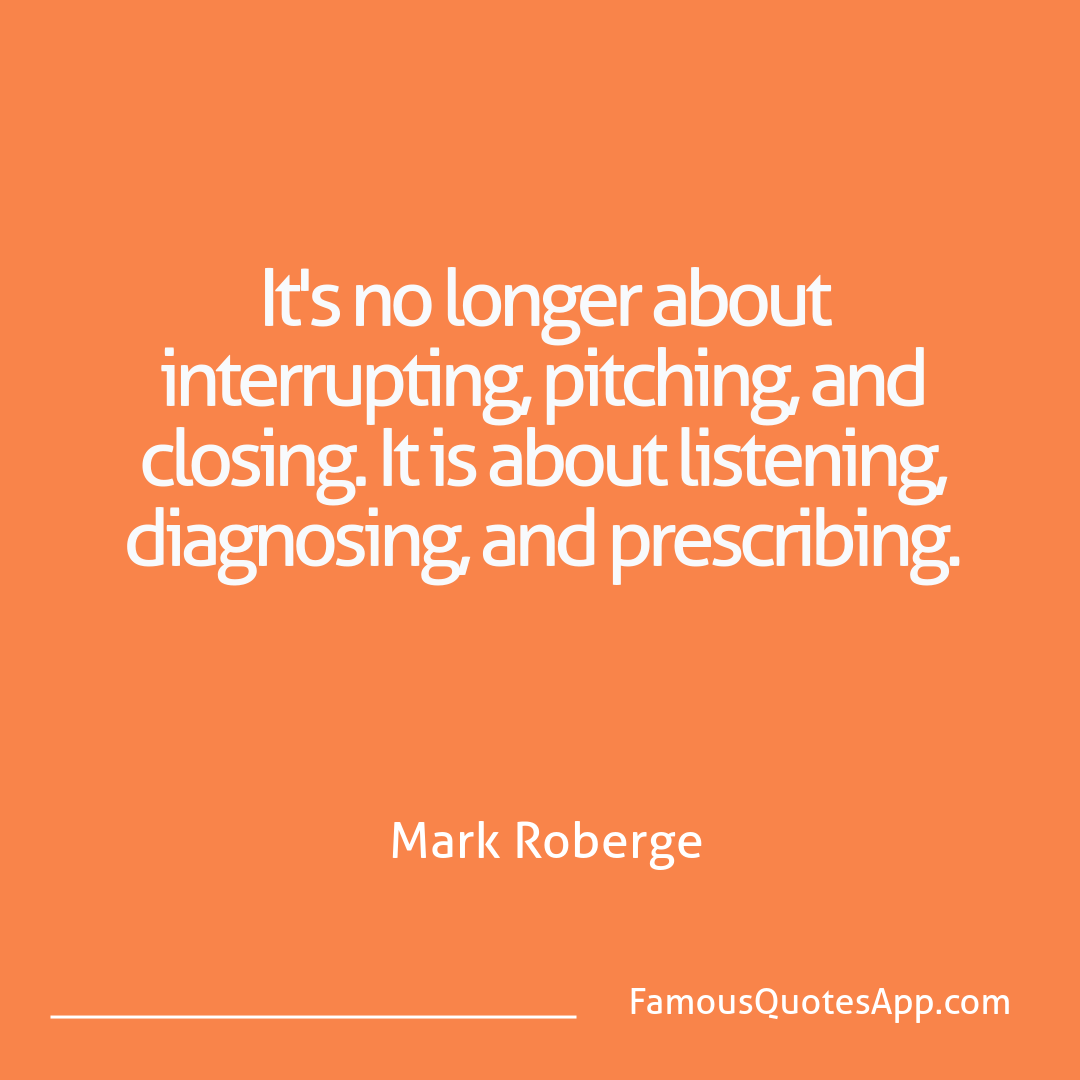 Success Mark Roberge It's no longer about