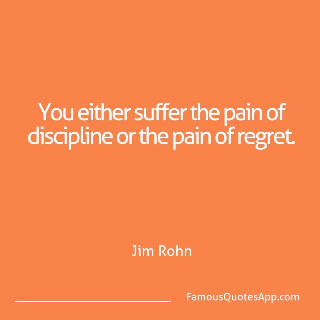 Success Jim Rohn You either suffer th