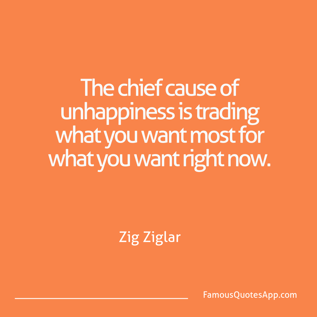 Wisdom Zig Ziglar The chief cause of u