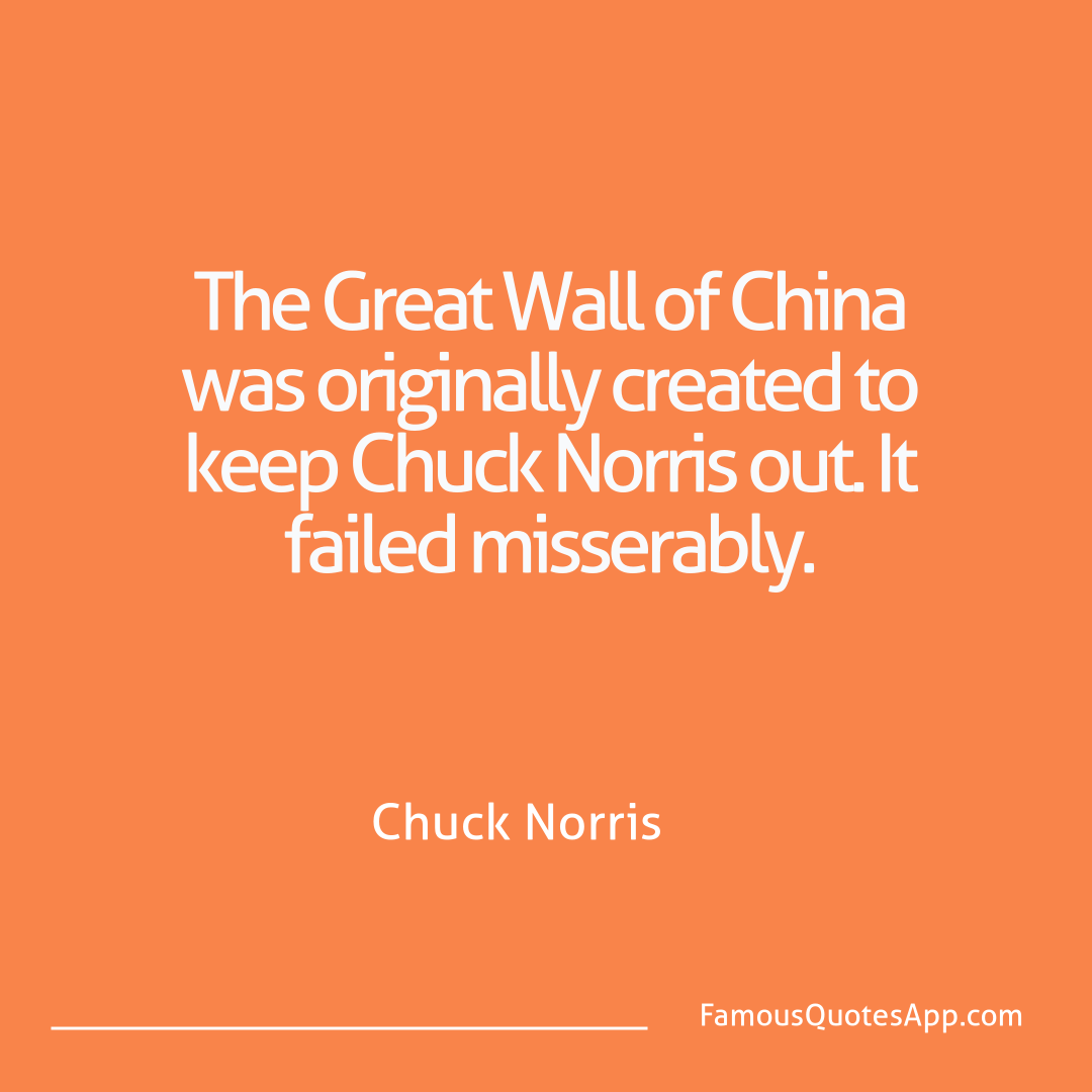 Chuck Norris Chuck Norris The Great Wall of Ch