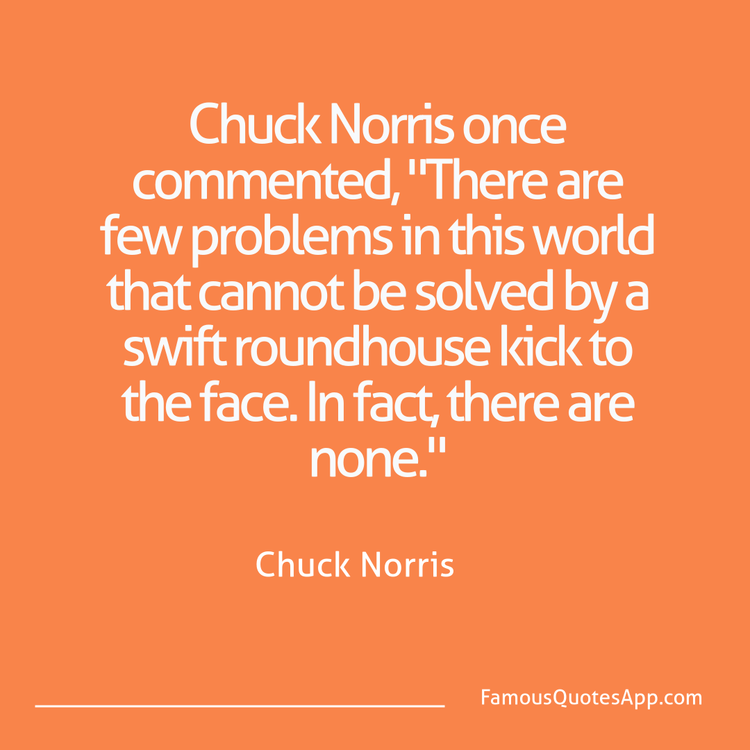 Chuck Norris Chuck Norris Chuck Norris once co