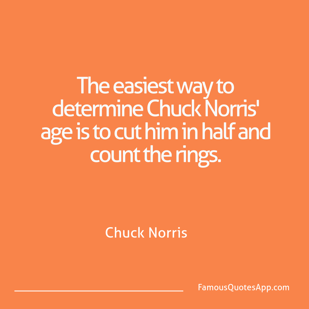 Chuck Norris Chuck Norris The easiest way to d