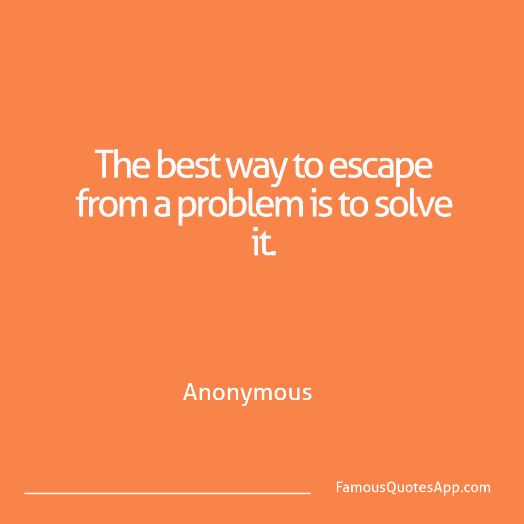 Success Anonymous The best way to esca