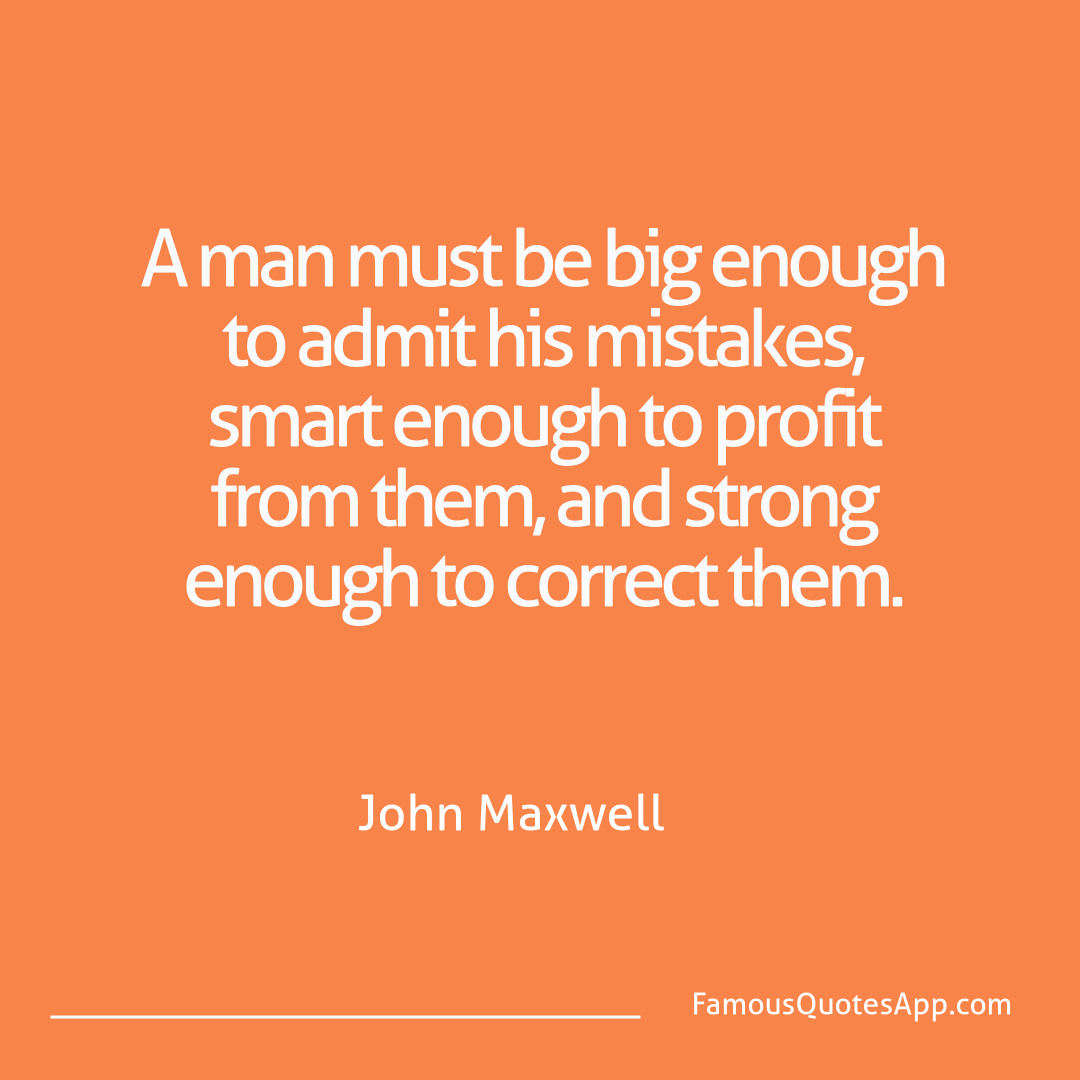 Failure John Maxwell A man must be big en