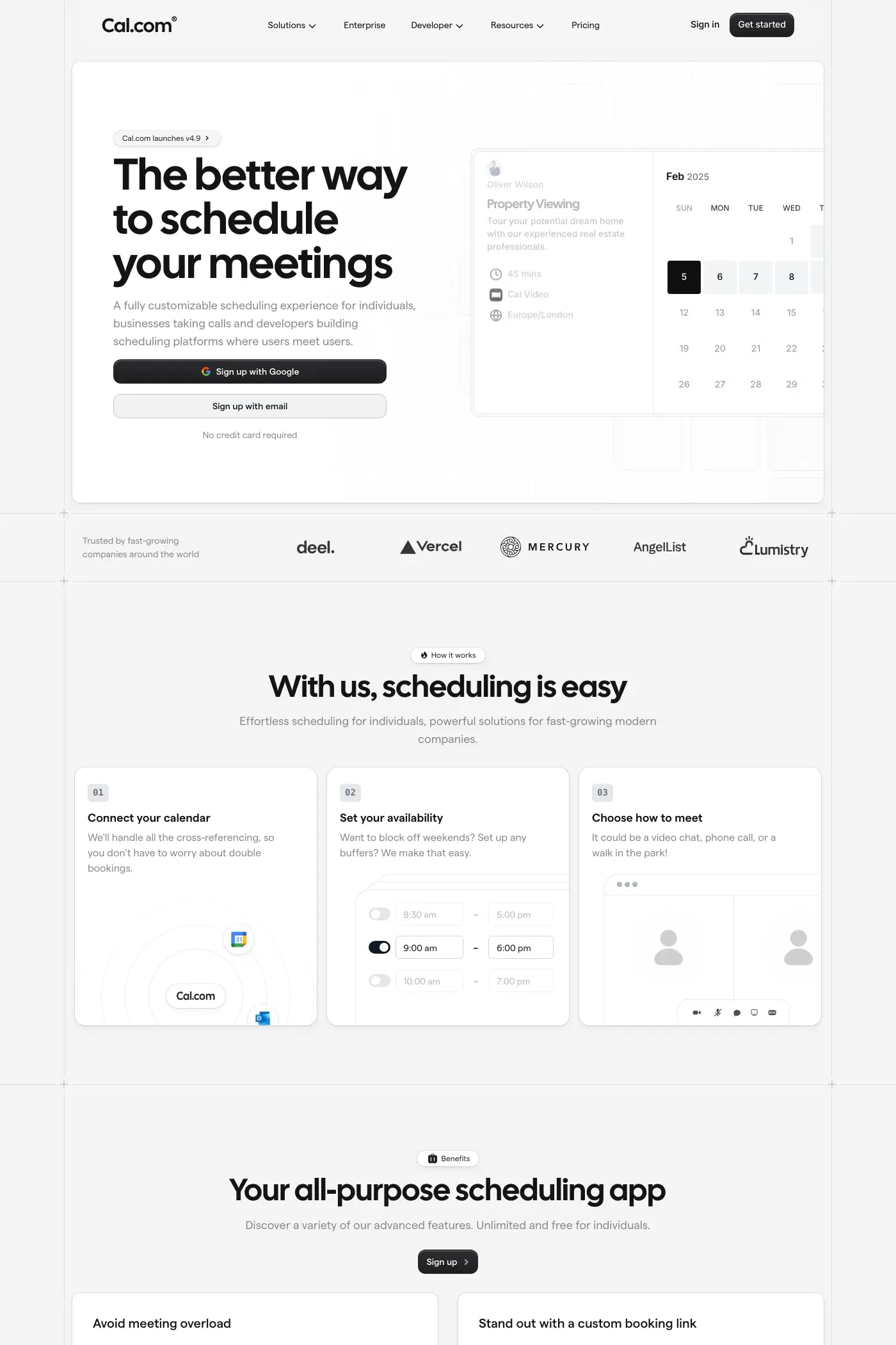 Cal.com website screenshot