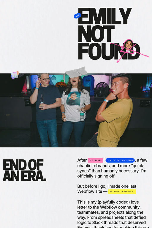 Emily Lonetto website screenshot