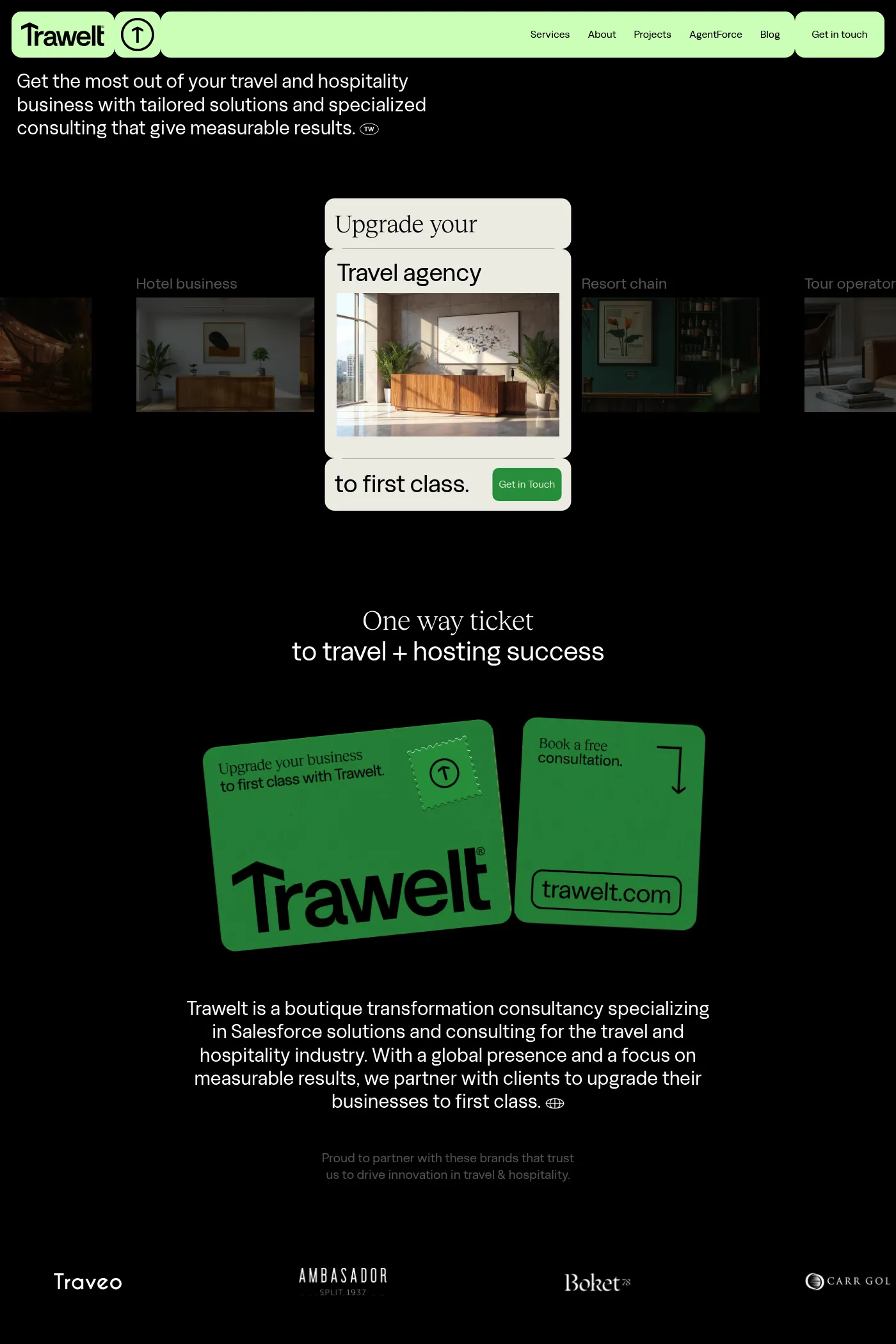 Trawelt website screenshot