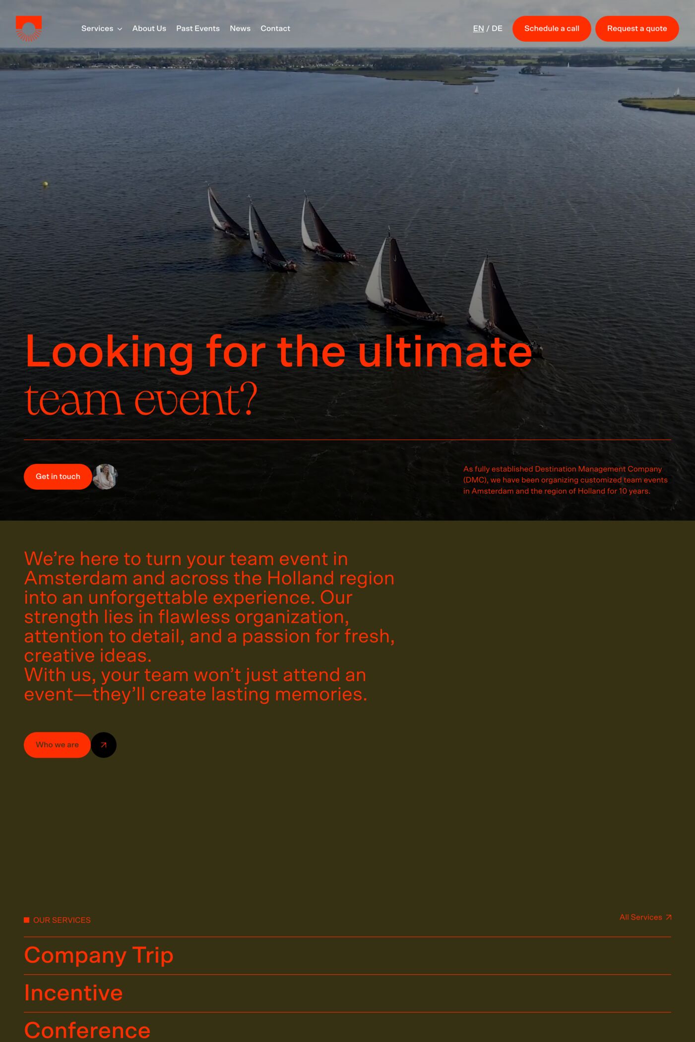 Canals and Windmills website screenshot