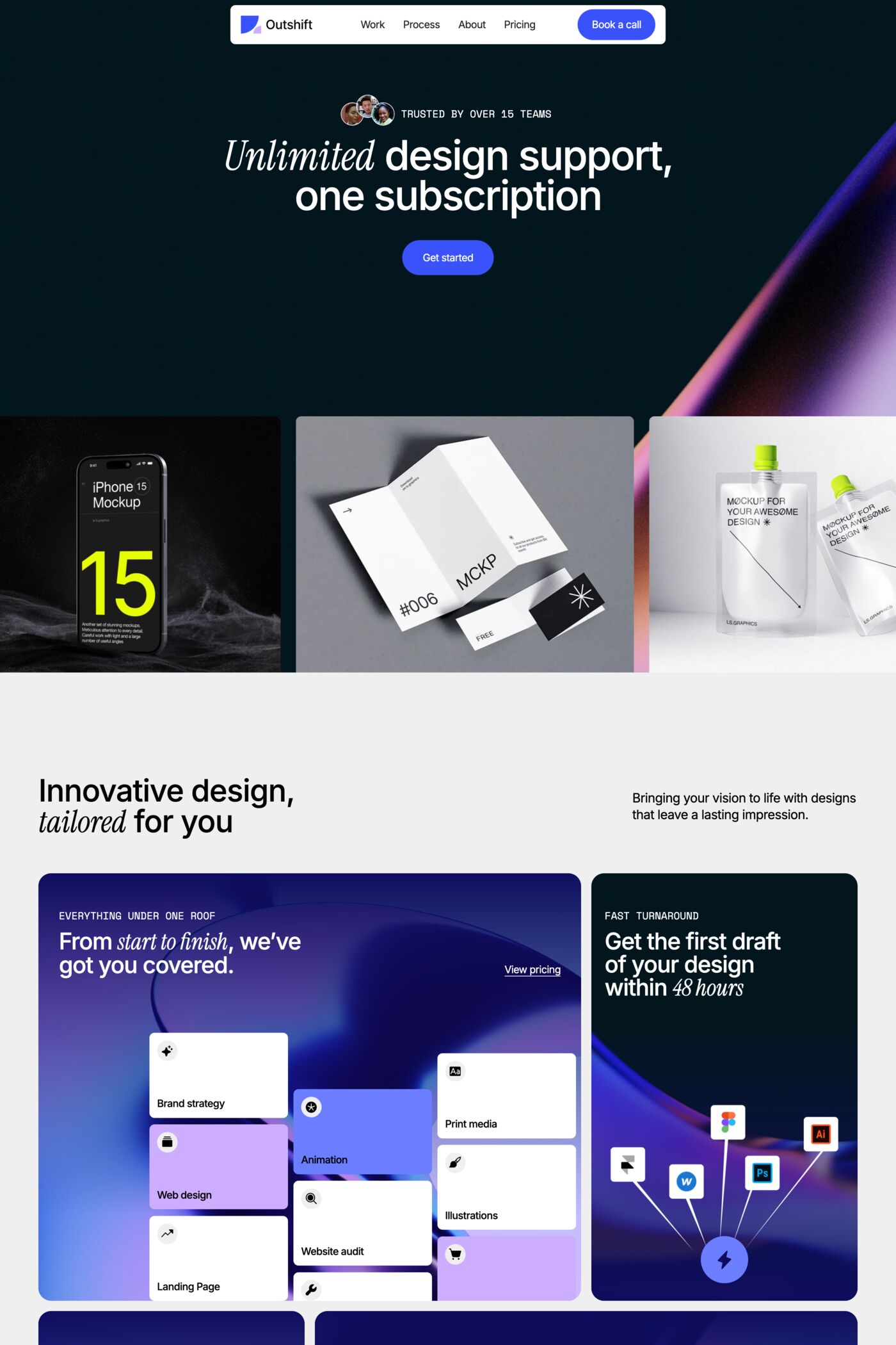 Outshift template screenshot