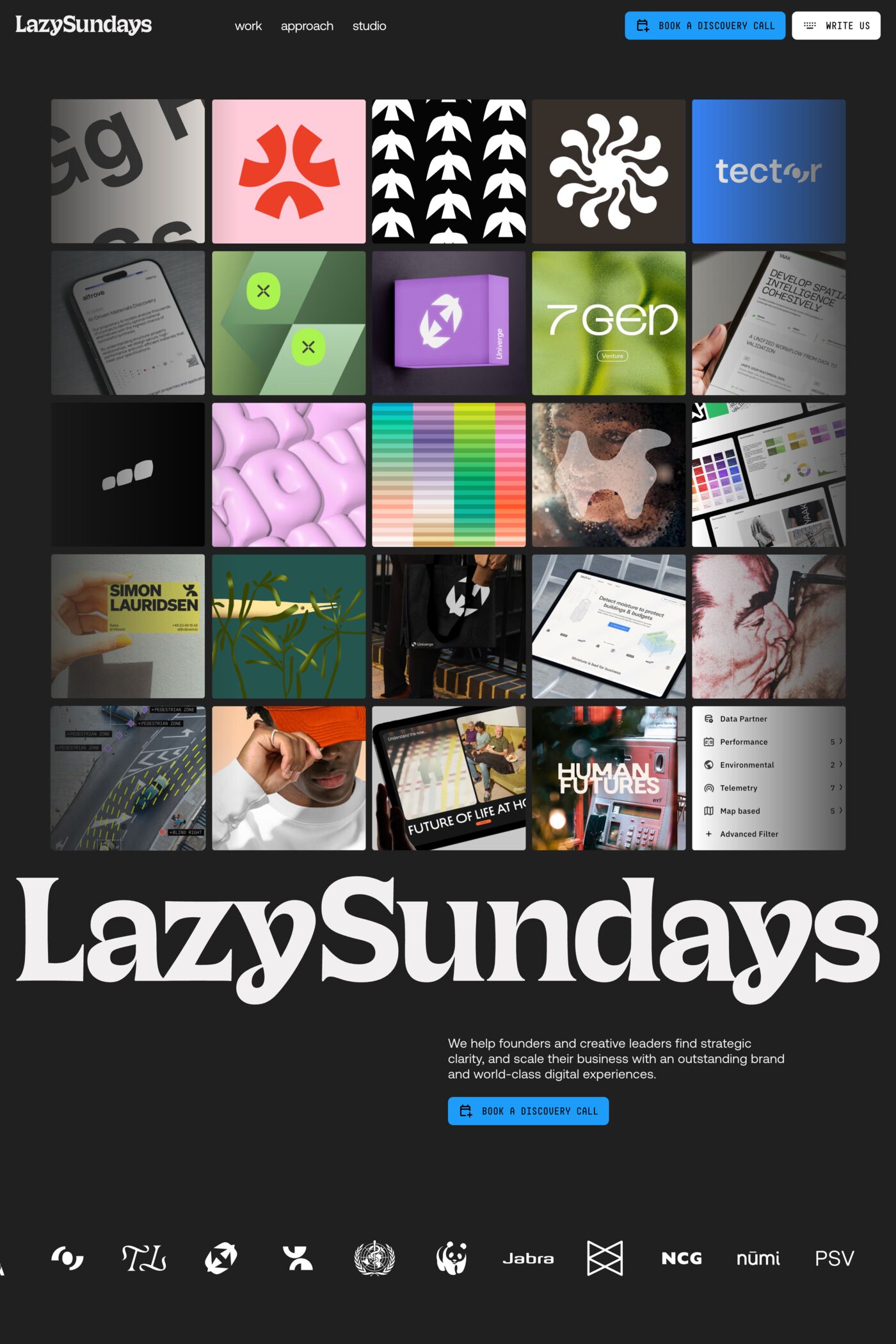 Lazy Sundays website screenshot