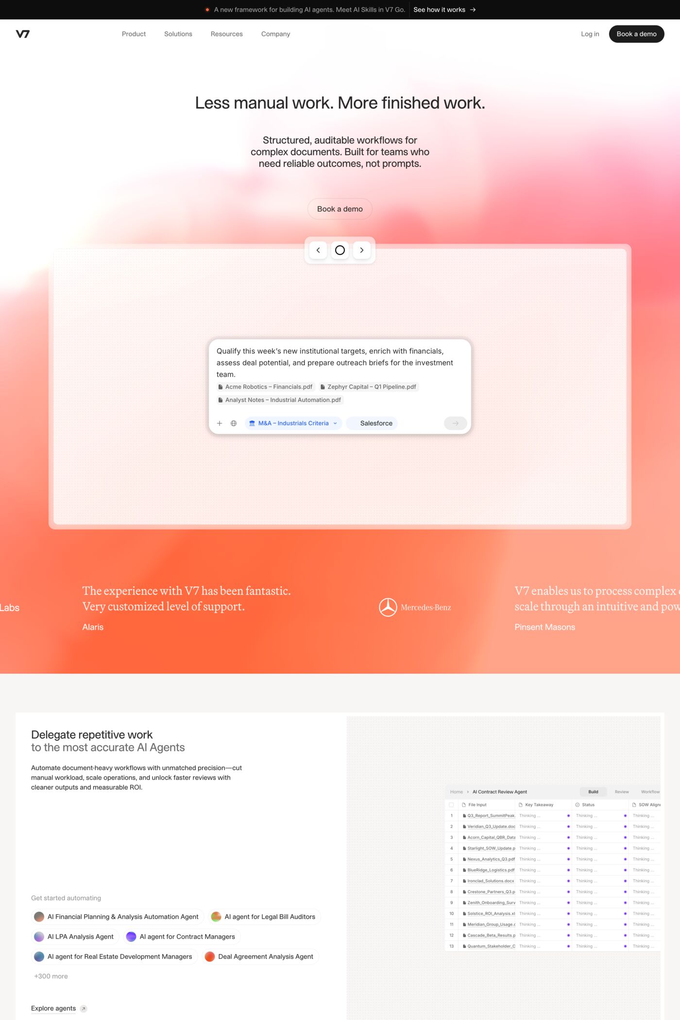 V7 Go website screenshot