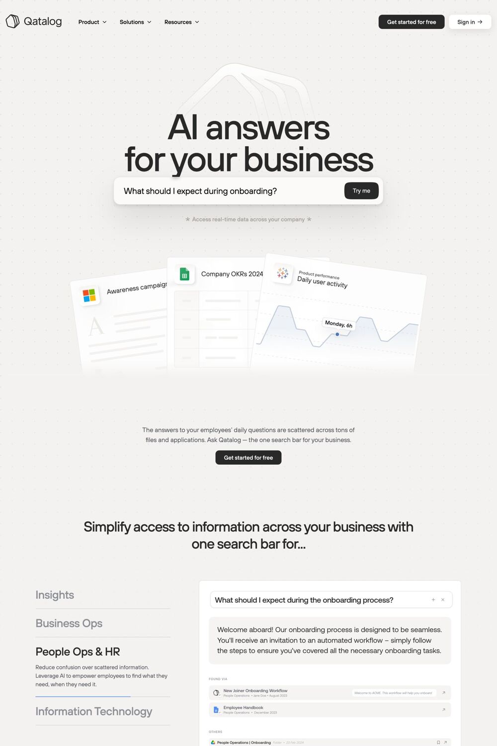 Qatalog website screenshot