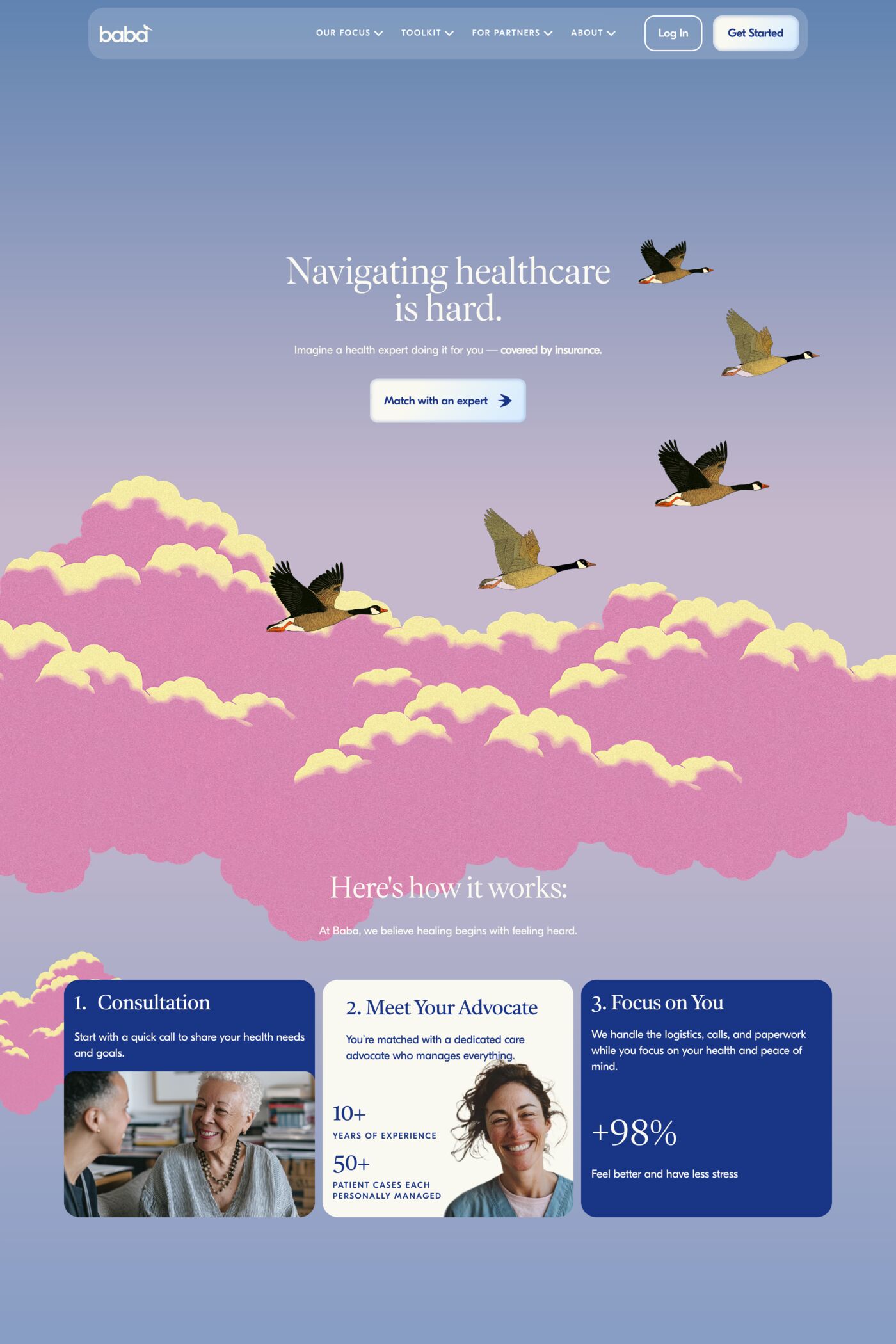 Baba website screenshot