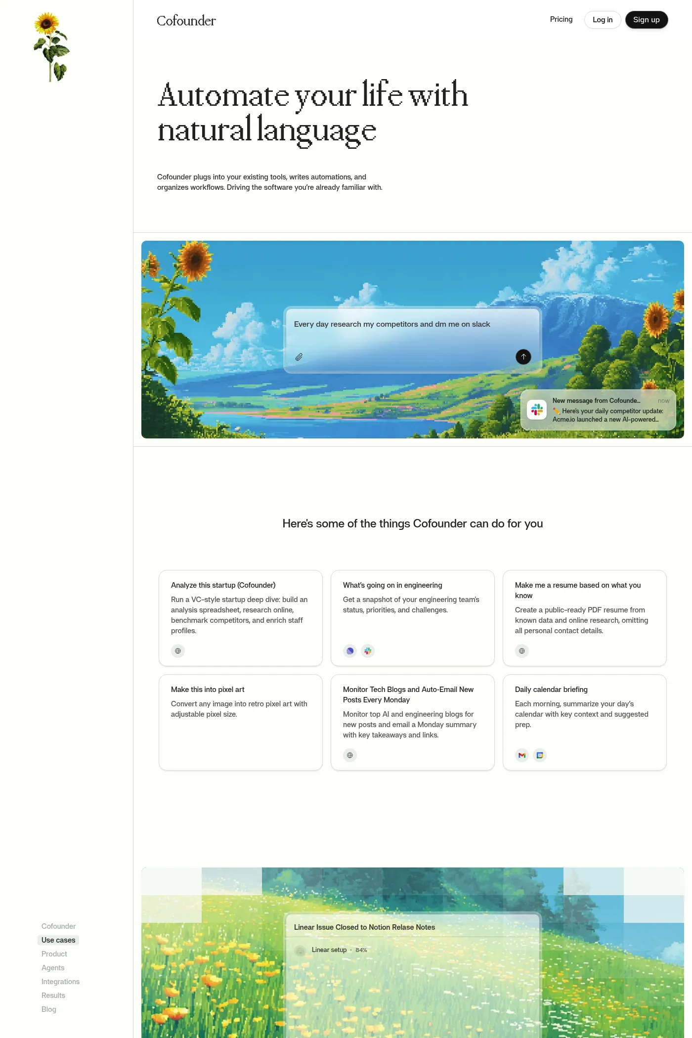 Cofounder website screenshot