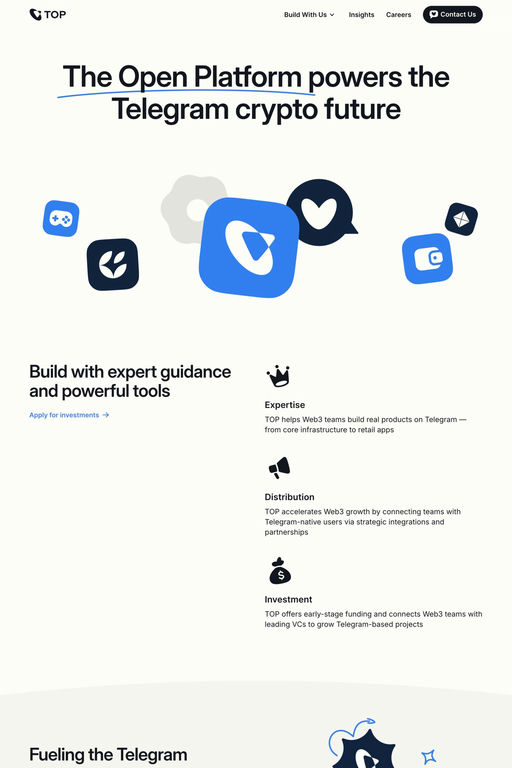 TOP website screenshot