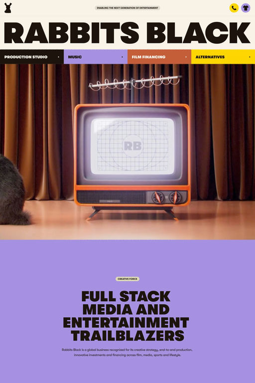 Rabbits Black website screenshot