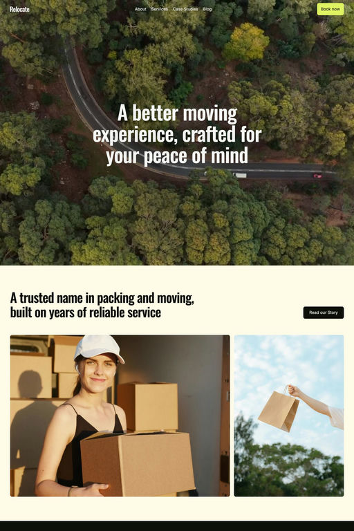 Relocate template screenshot