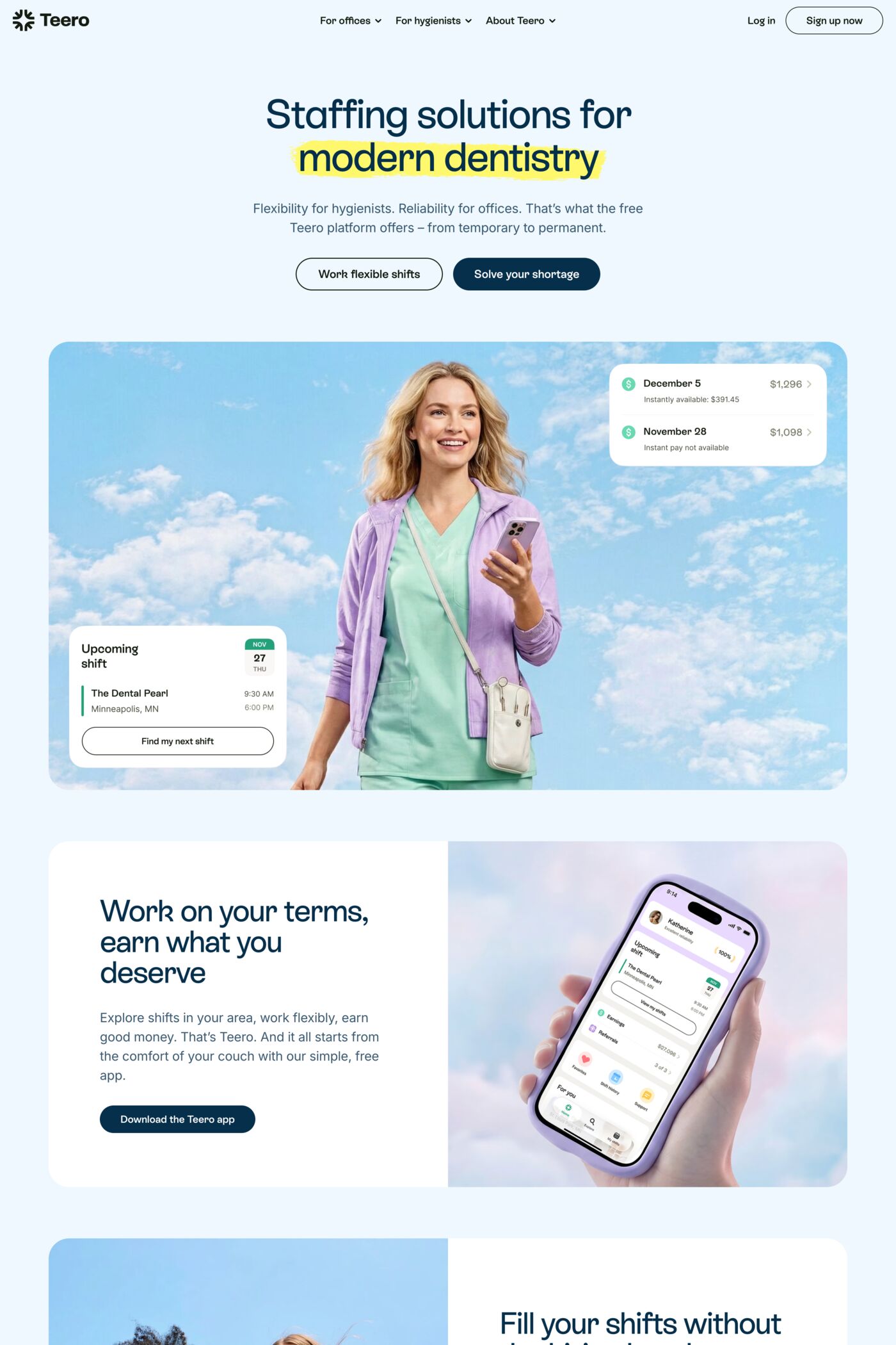 Teero website screenshot