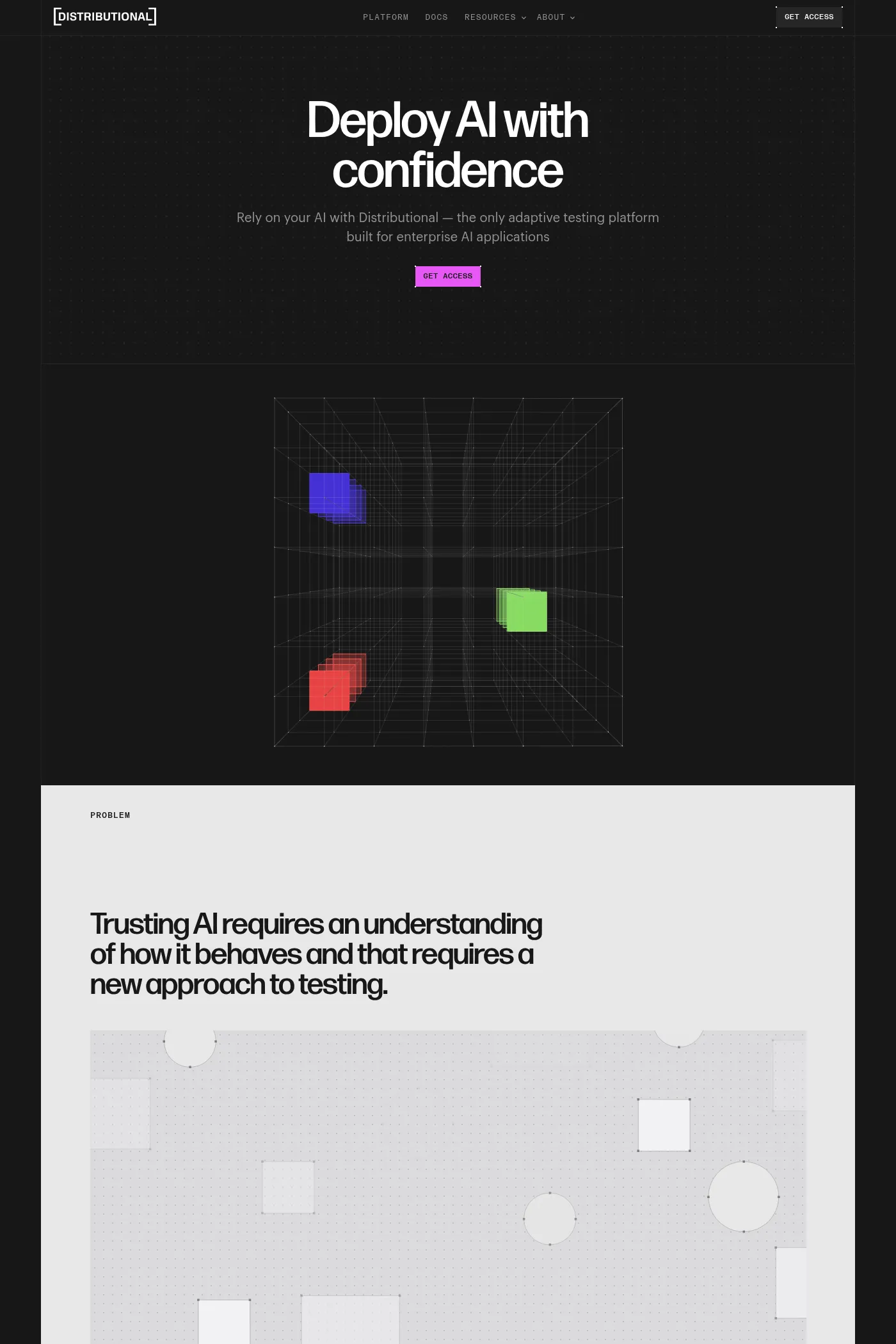 Distributional website screenshot