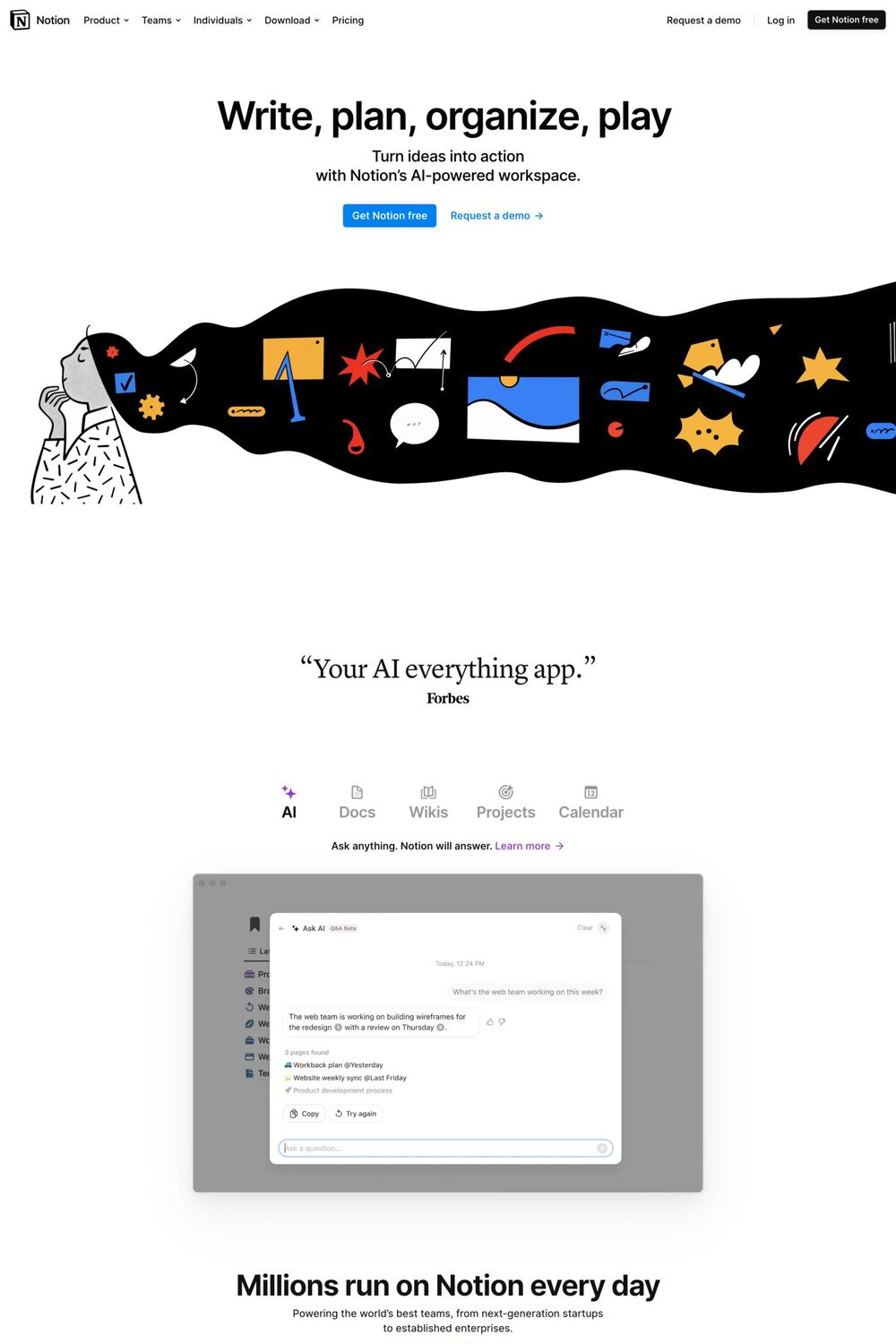 Notion website screenshot