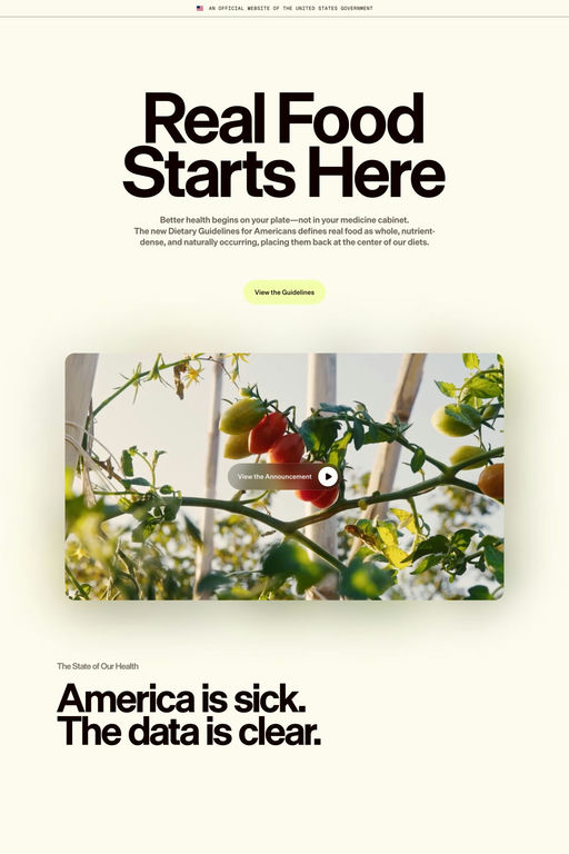 Eat Real Food website screenshot