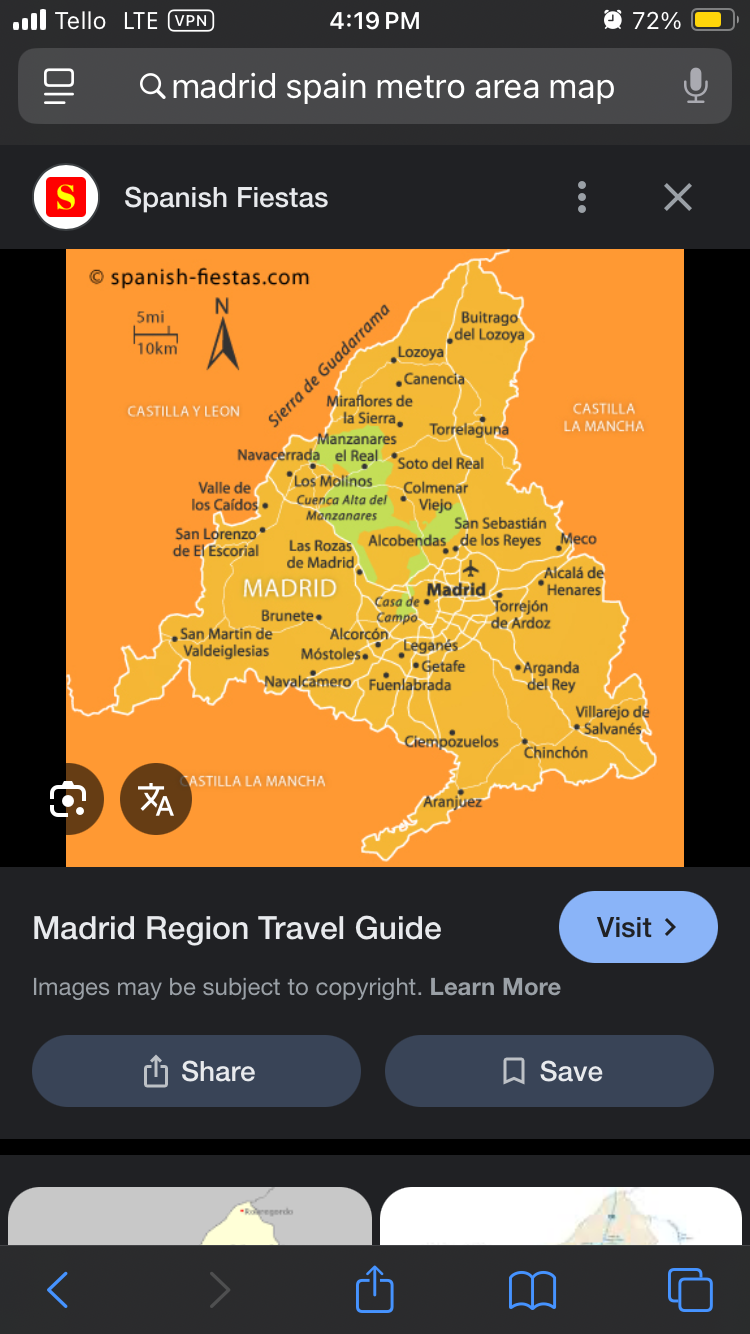 Reflected Madrid Spain & 2,060.23 mi&sup2; metro area in western Texas.