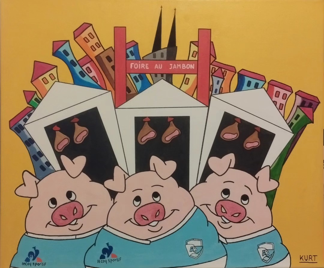 FOIRE AU JAMBON DE BAYONNE EN BLEU ET BLANC