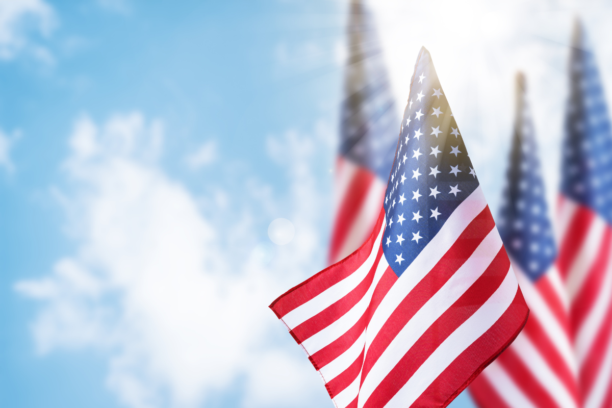 Flags at the Cemetery for Memorial Day