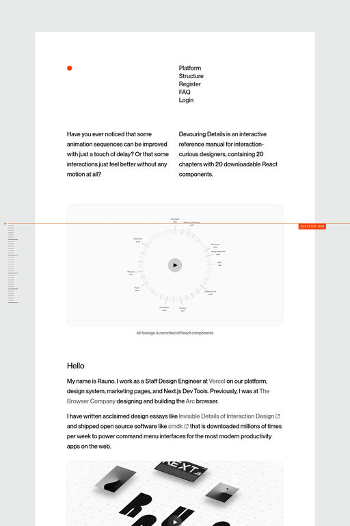 Devouring Details website screenshot