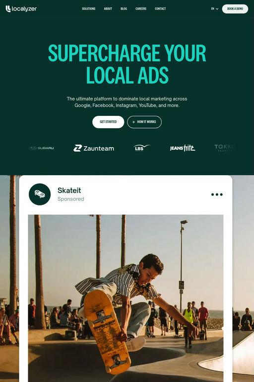 Localyzer website screenshot