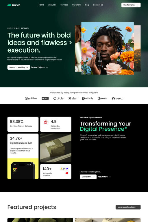 Trivvo template screenshot