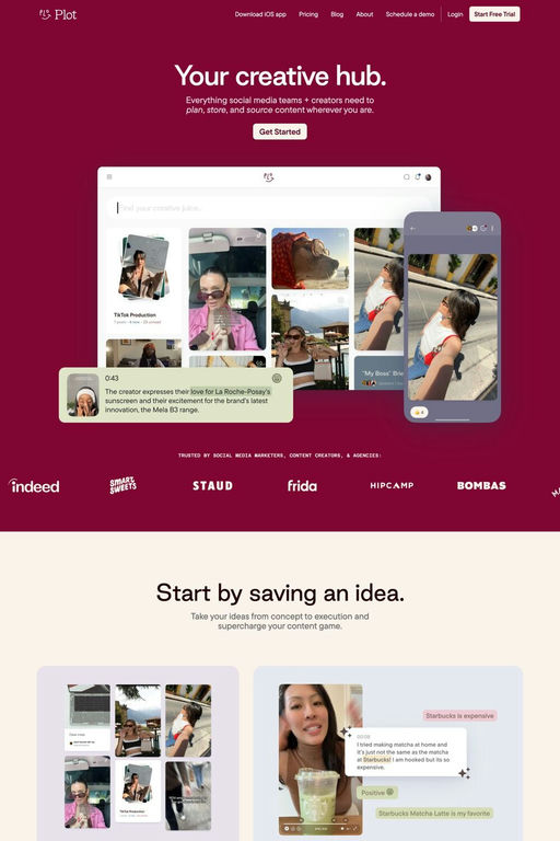 Plot website screenshot