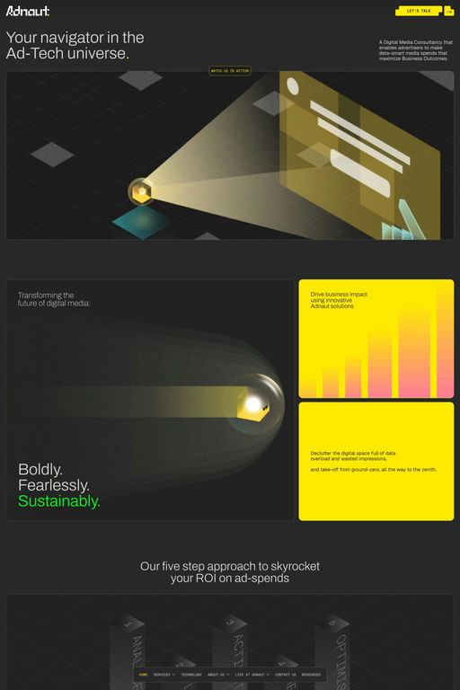 Adnaut website screenshot