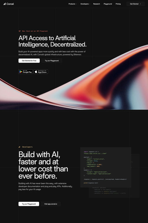 Corcel website screenshot