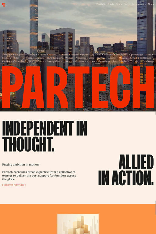 Partech website screenshot