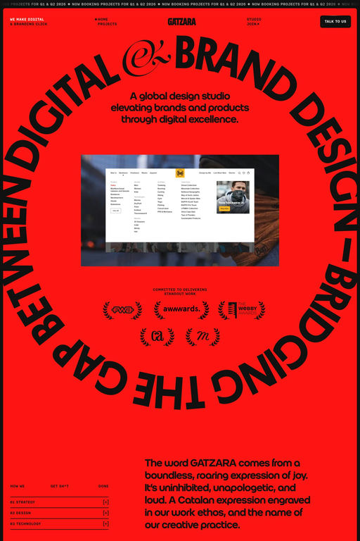 GATZARA Studio website screenshot