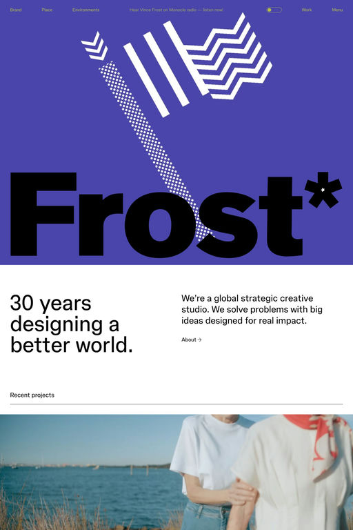 Frost* website screenshot