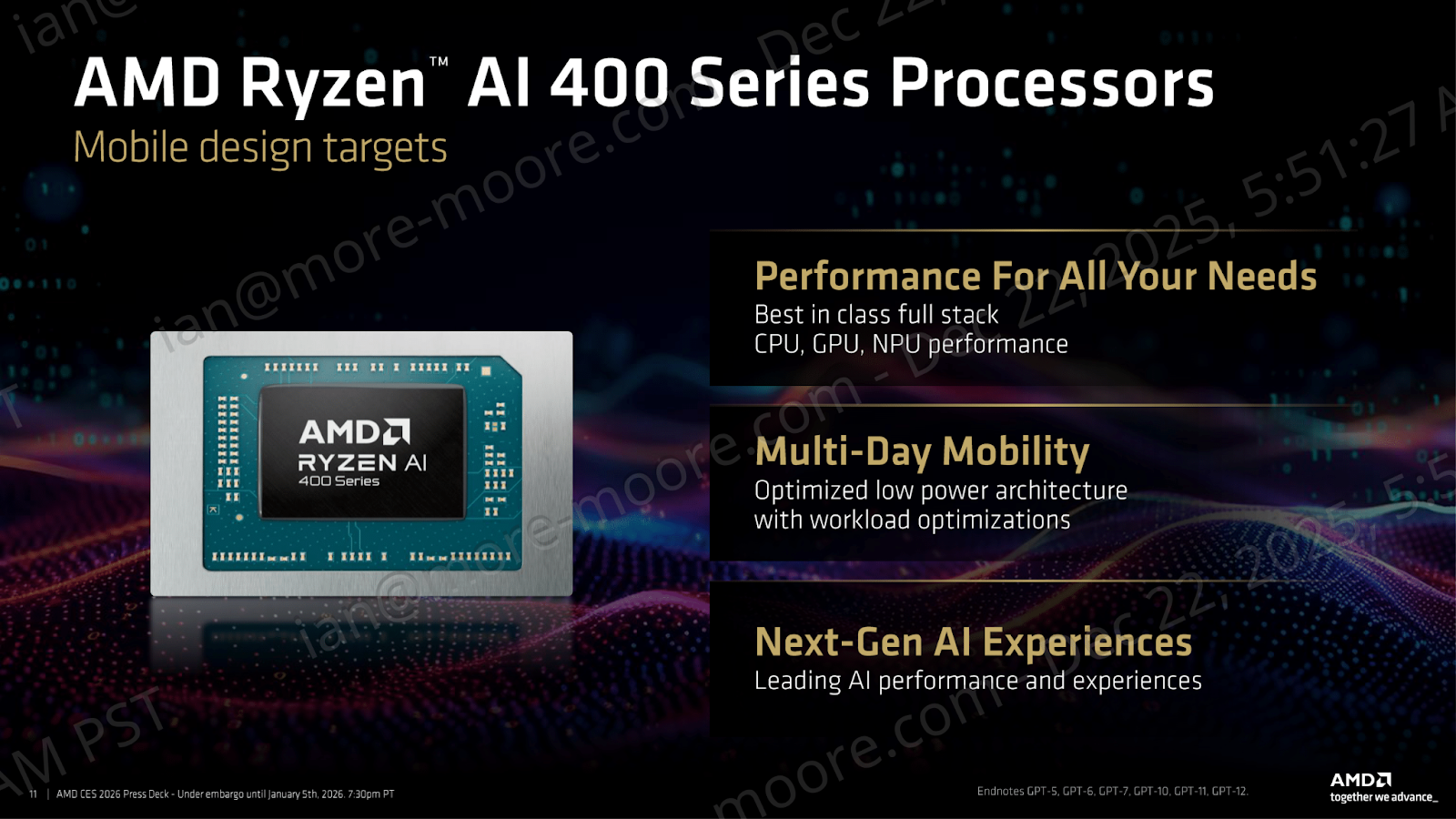 AMD unveils three new generations of Ryzen processors at CES to lead the era of AI and gaming.