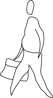Man walking and holding suitcase