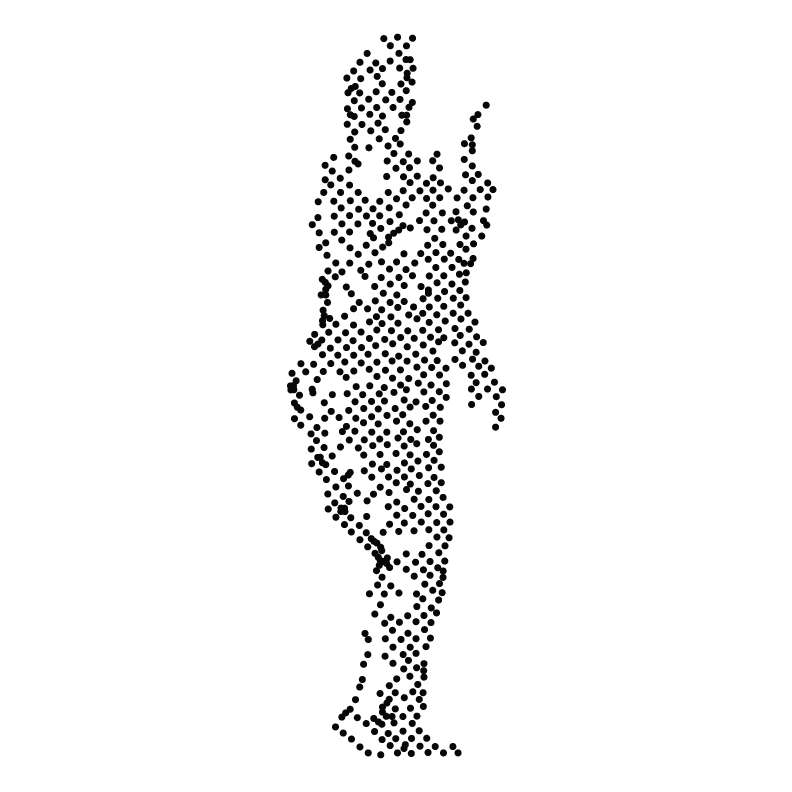 Point Trace of Woman