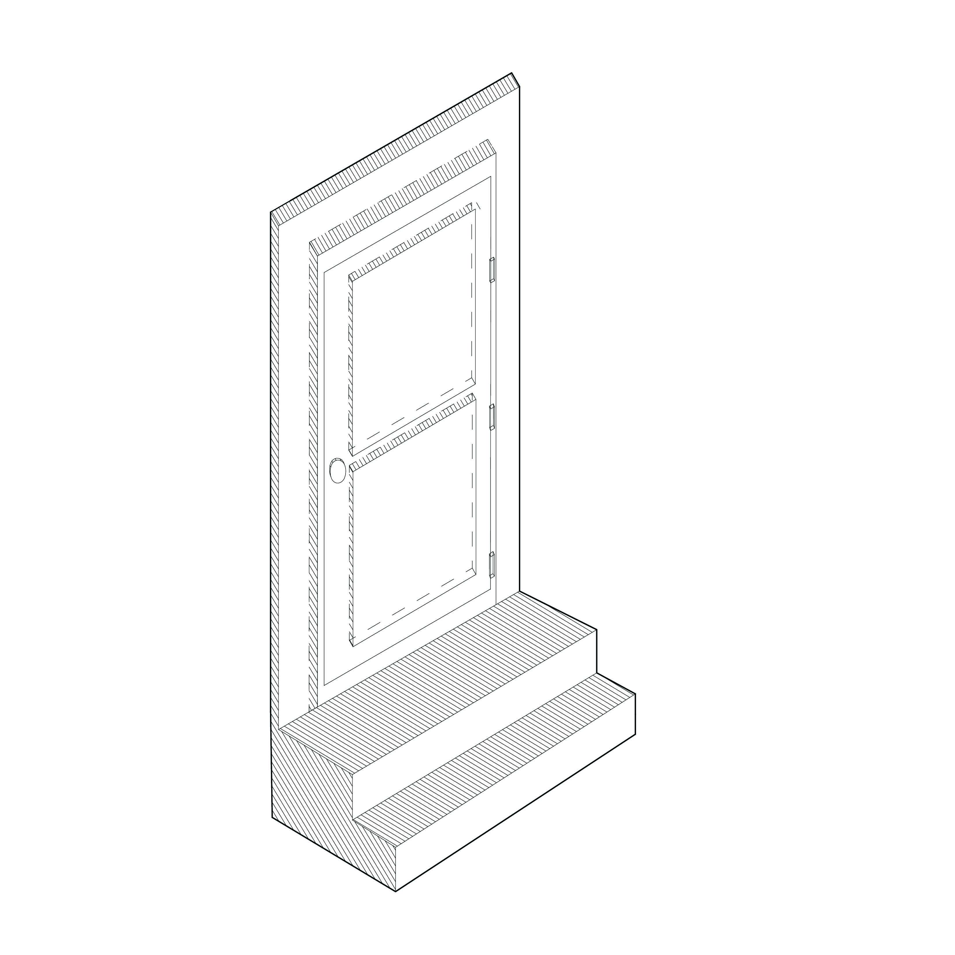 basic white door apartment entrance