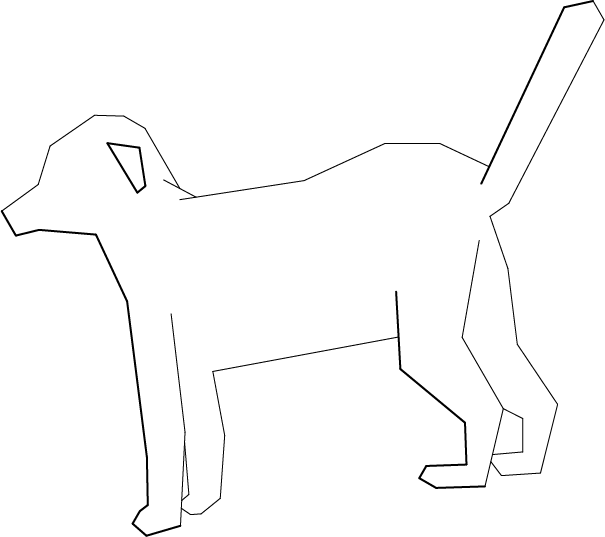 dog from the side
