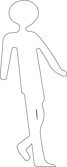 a male walking down a hill