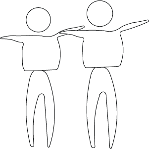 two kids jumping and playing