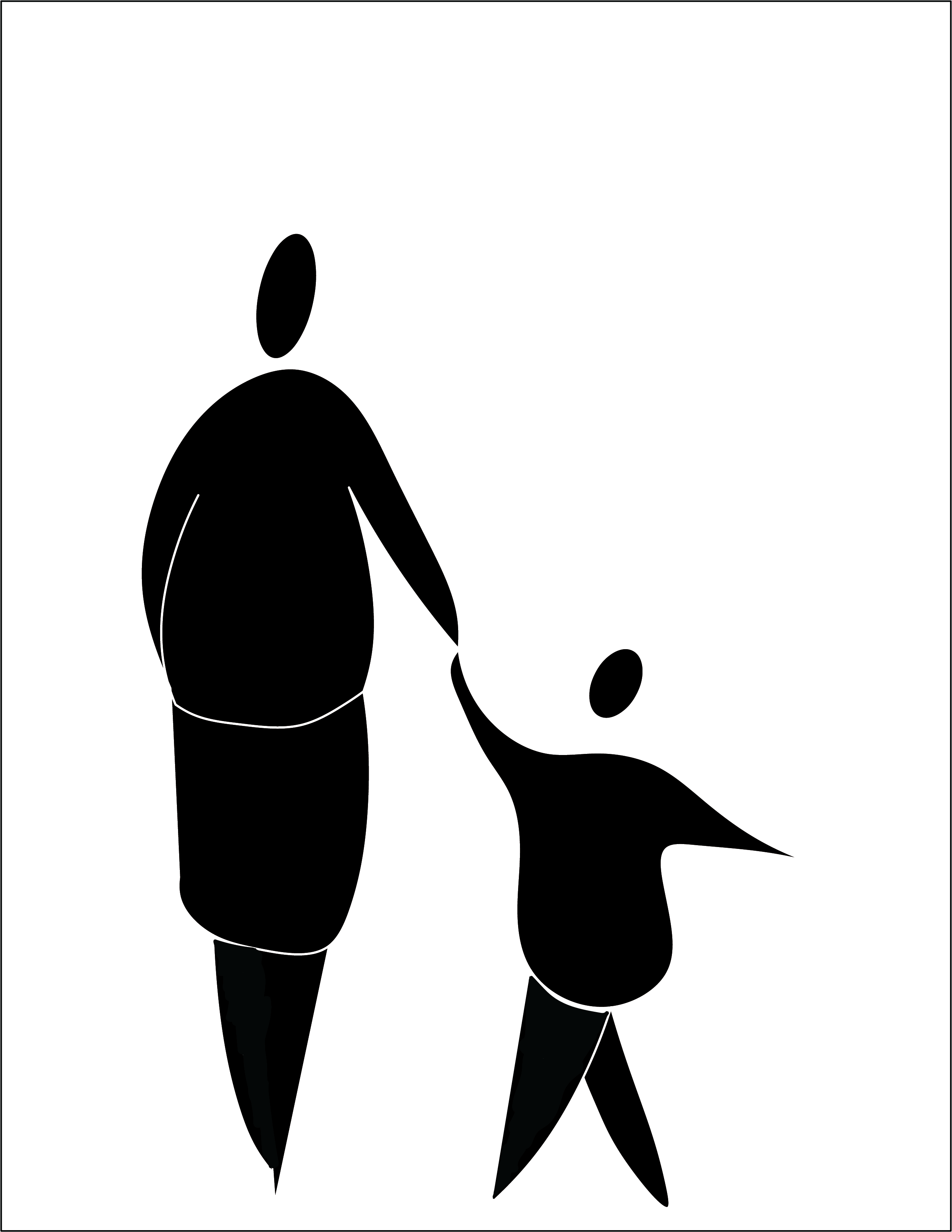 woman and child holding hands and walking