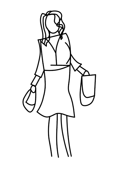 Woman with shopping bags