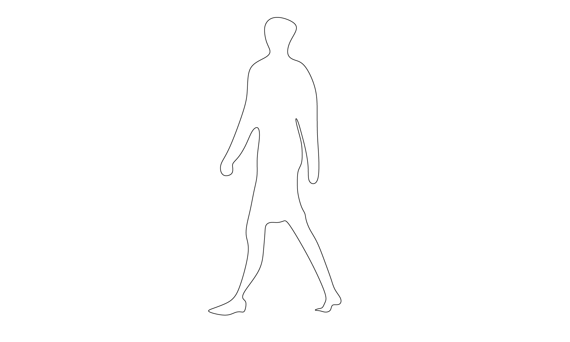 A man walking down the street