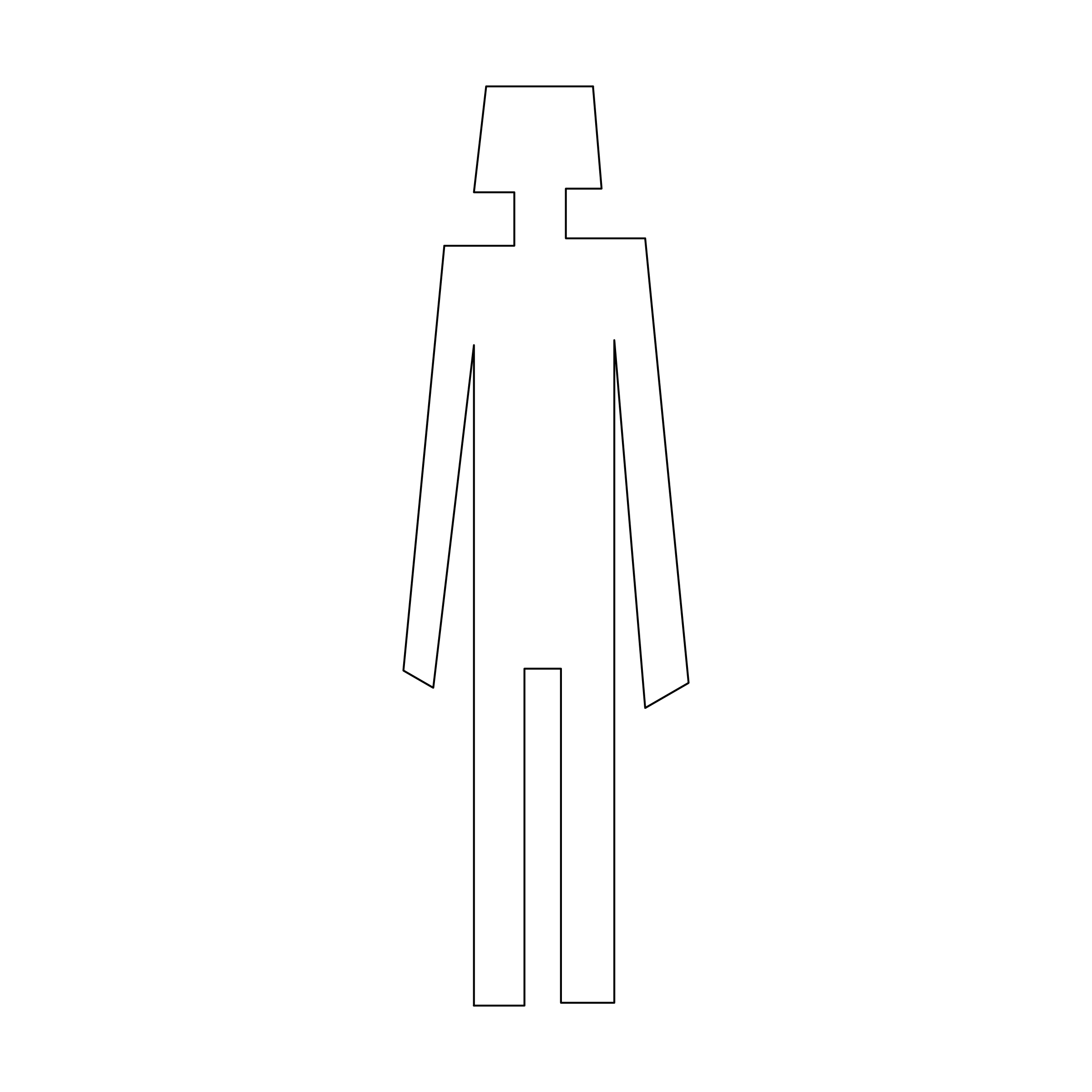 Odd looking figure staring at you on the street. 