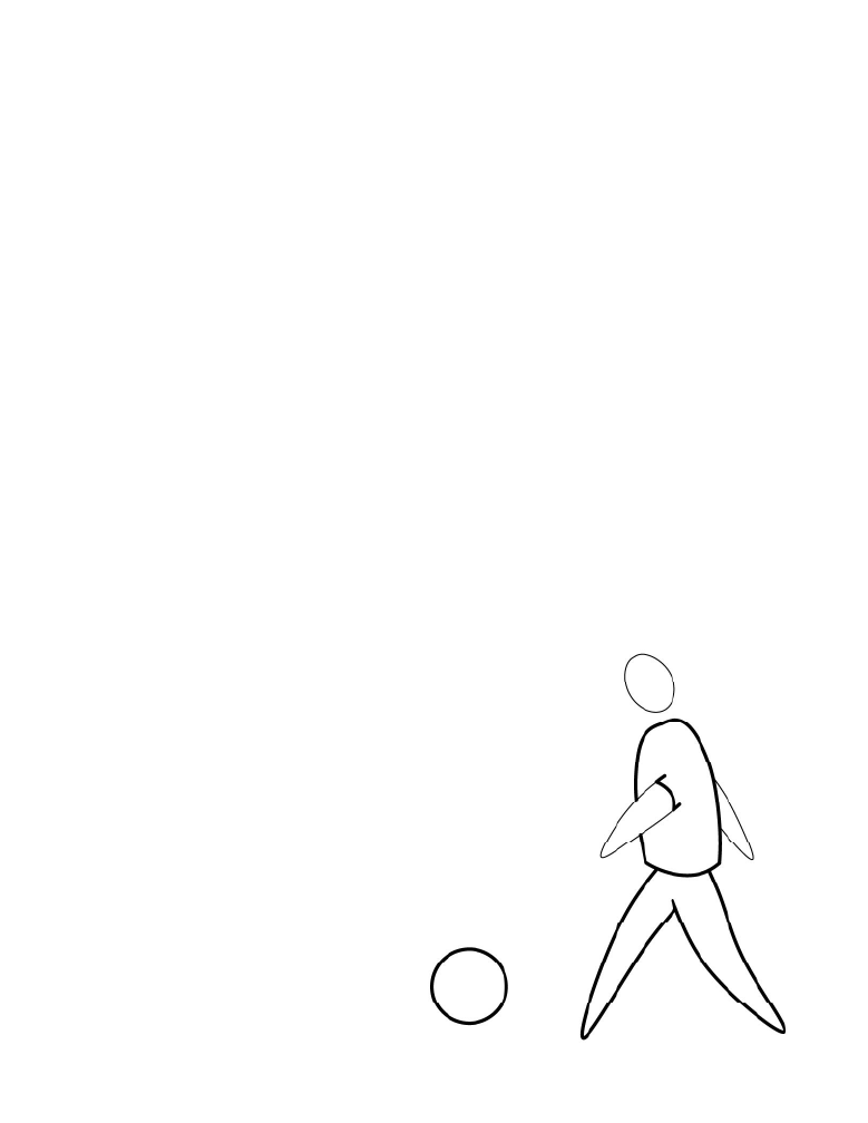 kid preparing to kick a ball