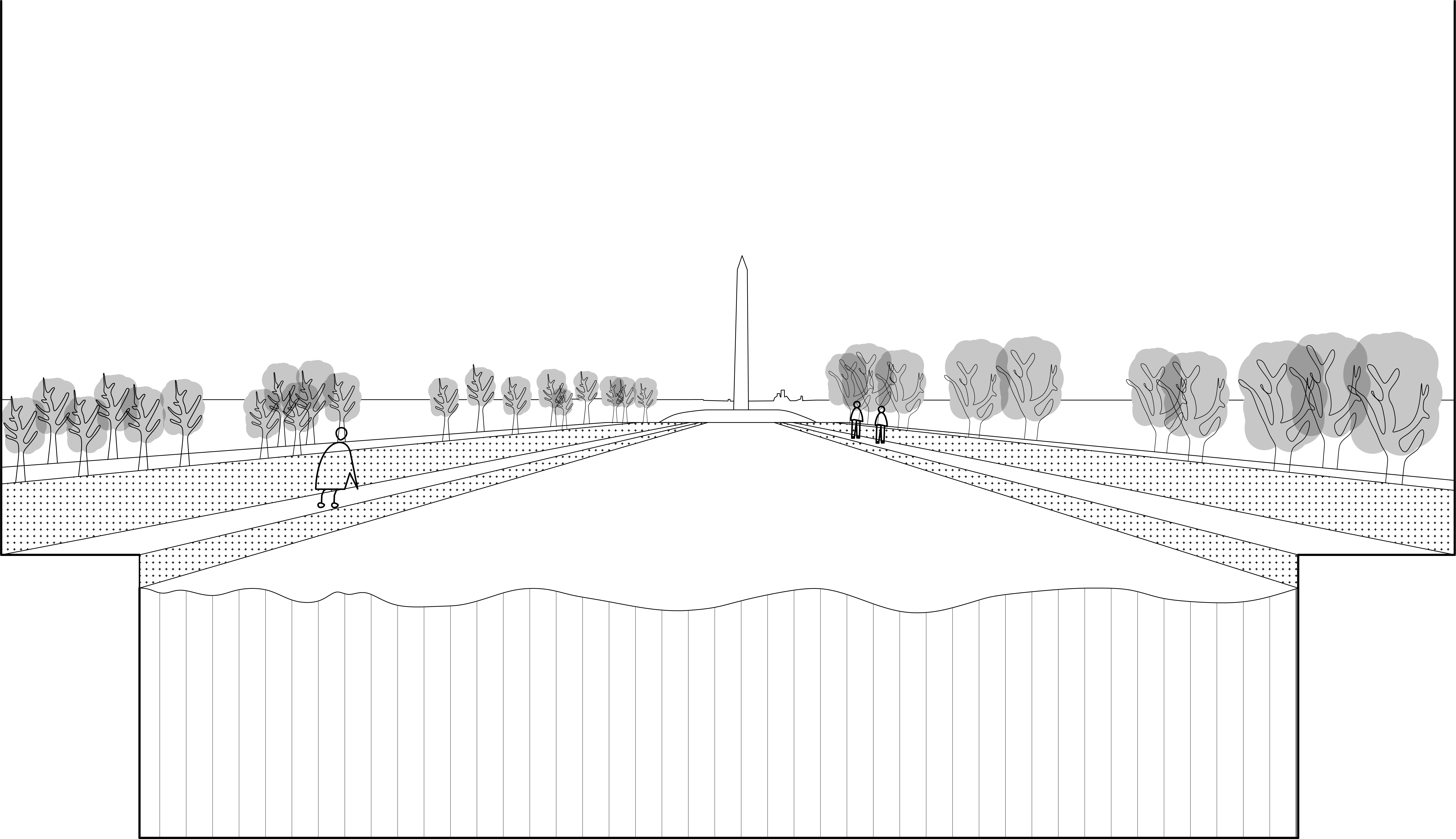 Washington DC Reflection Pool Sidewalk